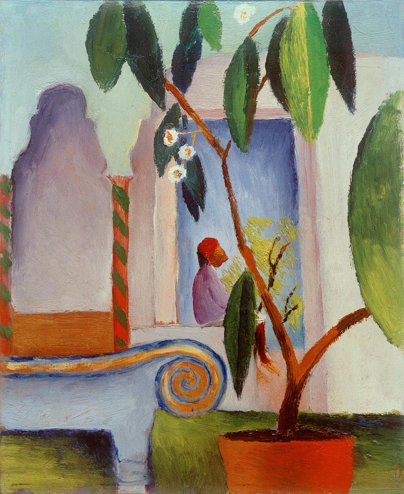 Картинки по запросу artland august macke: arabisches café, produkt:poster, größe (hxb):40x30 cm