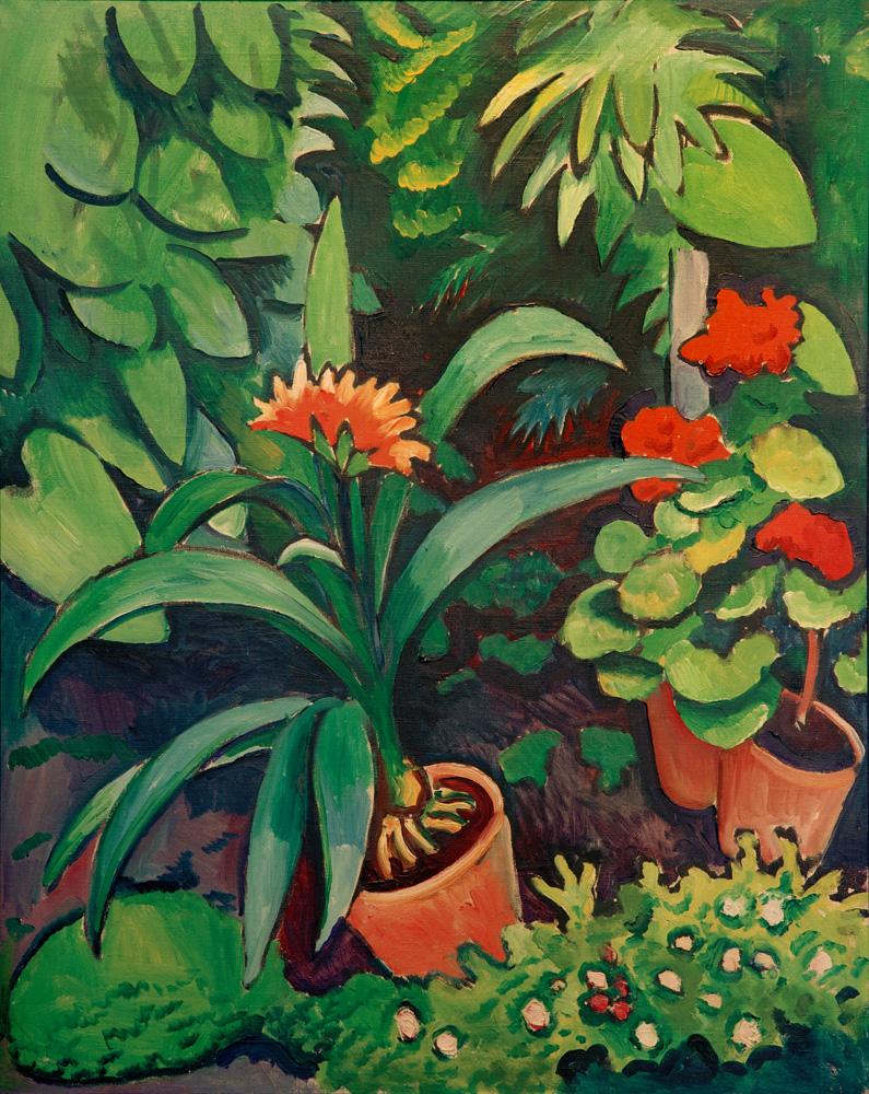 Картинки по запросу august macke blumen im garten